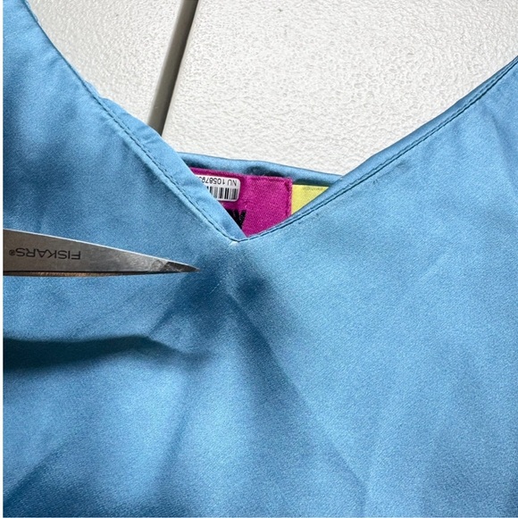 Tyler McGillivary Equestrian Slip Dress Horse Blue Midi - Picture 15 of 17